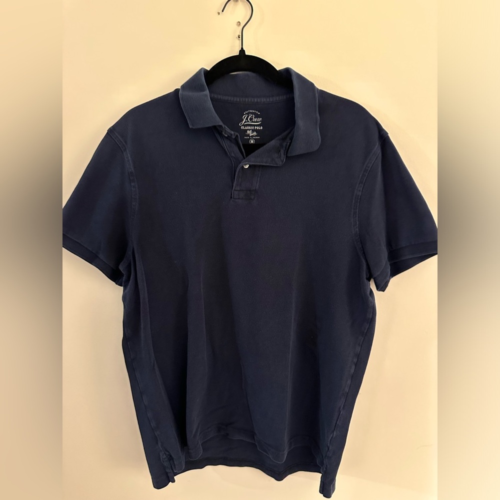 J Crew Polo Shirt Medium Navy